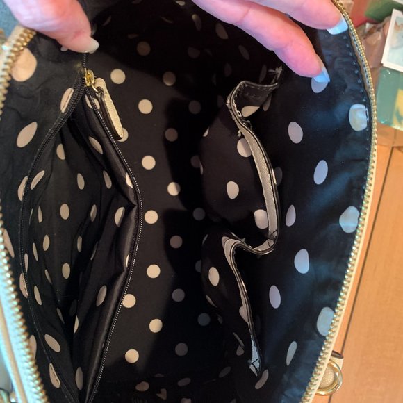 NWOT ANNE KLEIN SATCHEL WITH SHOULDER STRAP IVORY/WINTER WHITE - Picture 5 of 6